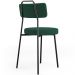 Kit 02 Cadeiras Decorativas Estofada Para Sala De Jantar Barcelona L02 Bouclê Verde - Lyam Decor