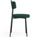 Kit 02 Cadeiras Decorativas Estofada Para Sala De Jantar Barcelona L02 Bouclê Verde - Lyam Decor