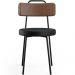Kit 02 Cadeiras Decorativas Estofada Para Sala De Jantar Barcelona L02 Couríssimo Marrom Preto - Lyam