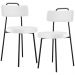 Kit 02 Cadeiras Decorativas Estofada Para Sala De Jantar Barcelona L02 Facto Branco - Lyam Decor