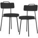 Kit 02 Cadeiras Decorativas Estofada Para Sala De Jantar Barcelona L02 Facto Preto - Lyam Decor