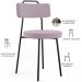 Kit 02 Cadeiras Decorativas Estofada Para Sala De Jantar Barcelona L02 Suede Rosê - Lyam Decor
