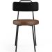 Kit 02 Cadeiras Decorativas Estofada Para Sala Jantar Barcelona L02 Couríssimo Preto Marrom - Lyam