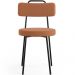Kit 02 Cadeiras Decorativas Estofada Sala De Jantar Barcelona L02 Bouclê Terracota - Lyam Decor