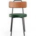 Kit 02 Cadeiras Decorativas Estofada Sala Jantar Barcelona L02 Couríssimo Camel Facto Verde - Lyam