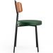 Kit 02 Cadeiras Decorativas Estofada Sala Jantar Barcelona L02 Couríssimo Camel Facto Verde - Lyam