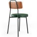 Kit 02 Cadeiras Decorativas Estofada Sala Jantar Barcelona L02 Couríssimo Camel Facto Verde - Lyam