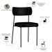 Kit 02 Cadeiras Decorativas Estofadas Para Sala de Jantar Melina L02 Couríssimo Preto - Lyam Decor