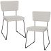 Kit 02 Cadeiras Decorativas Para Sala De Jantar Allana L02 Bouclê Cru - Lyam