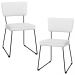 Kit 02 Cadeiras Decorativas Para Sala De Jantar Allana L02 Facto Branco - Lyam Decor