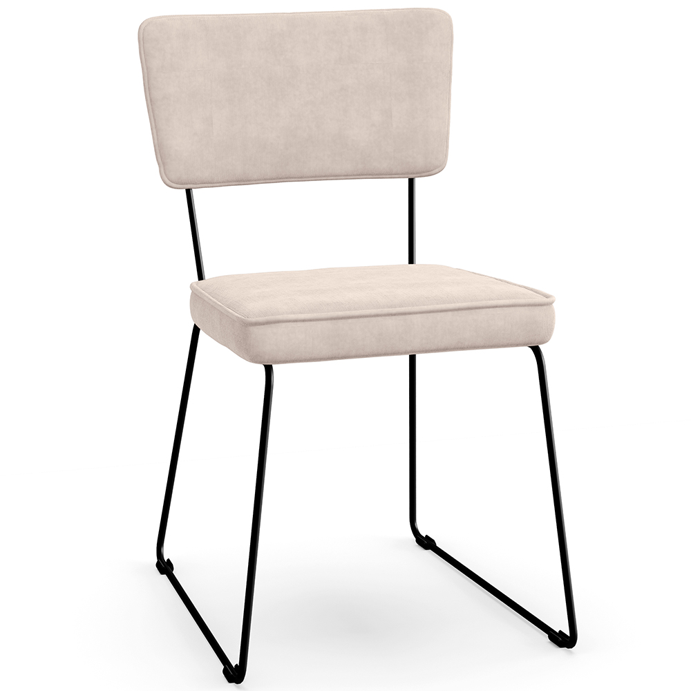 Kit 02 Cadeiras Decorativas Para Sala De Jantar Allana L02 Suede Bege - Lyam Decor