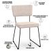 Kit 02 Cadeiras Decorativas Para Sala De Jantar Allana L02 Suede Bege - Lyam Decor