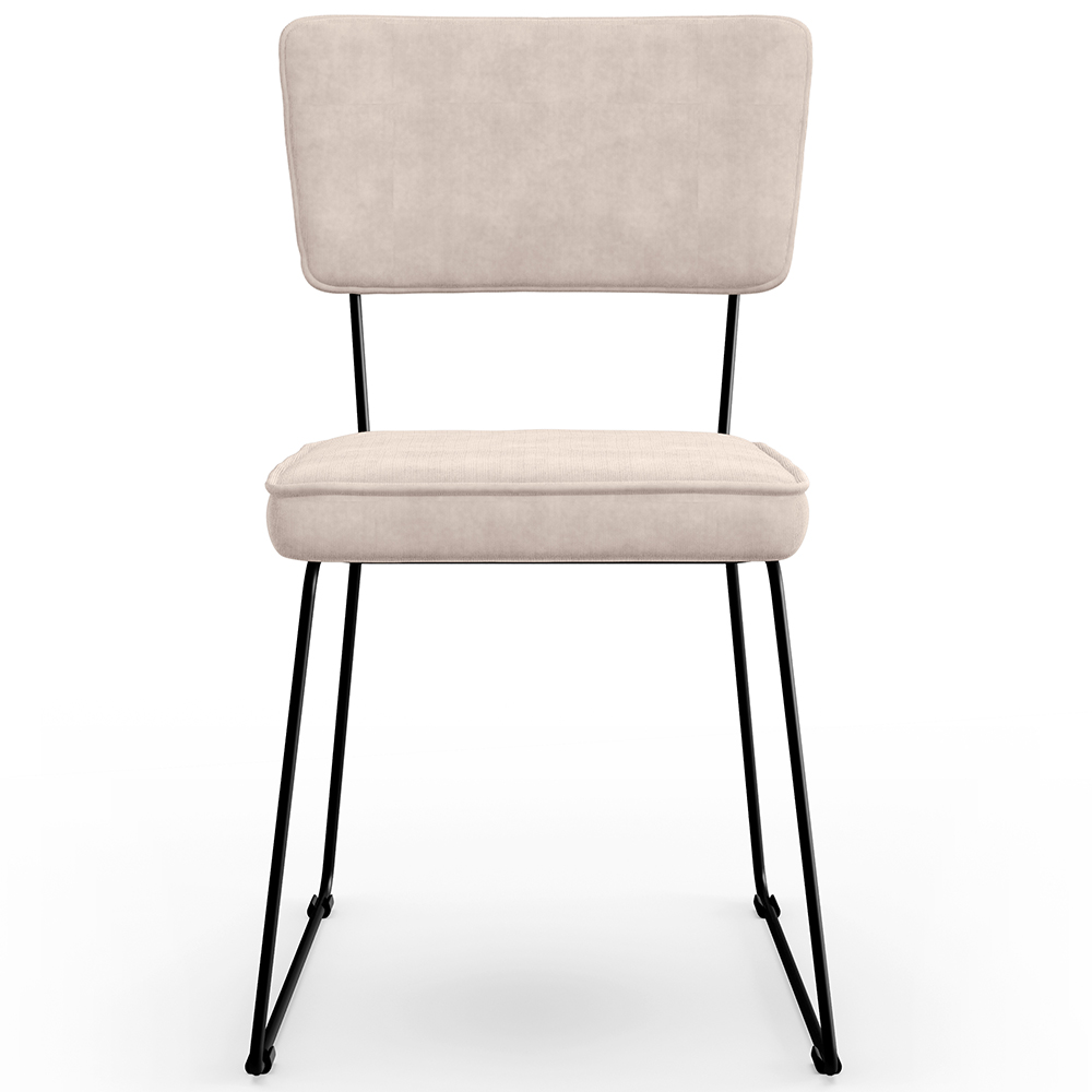 Kit 02 Cadeiras Decorativas Para Sala De Jantar Allana L02 Suede Bege - Lyam Decor