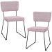 Kit 02 Cadeiras Decorativas Para Sala De Jantar Allana L02 Suede Rosê - Lyam Decor
