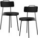 Kit 02 Cadeiras Decorativas Para Sala De Jantar Barcelona L02 Couríssimo Preto - Lyam Decor