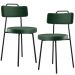 Kit 02 Cadeiras Decorativas Para Sala De Jantar Barcelona L02 Couríssimo Verde Musgo - Lyam Decor