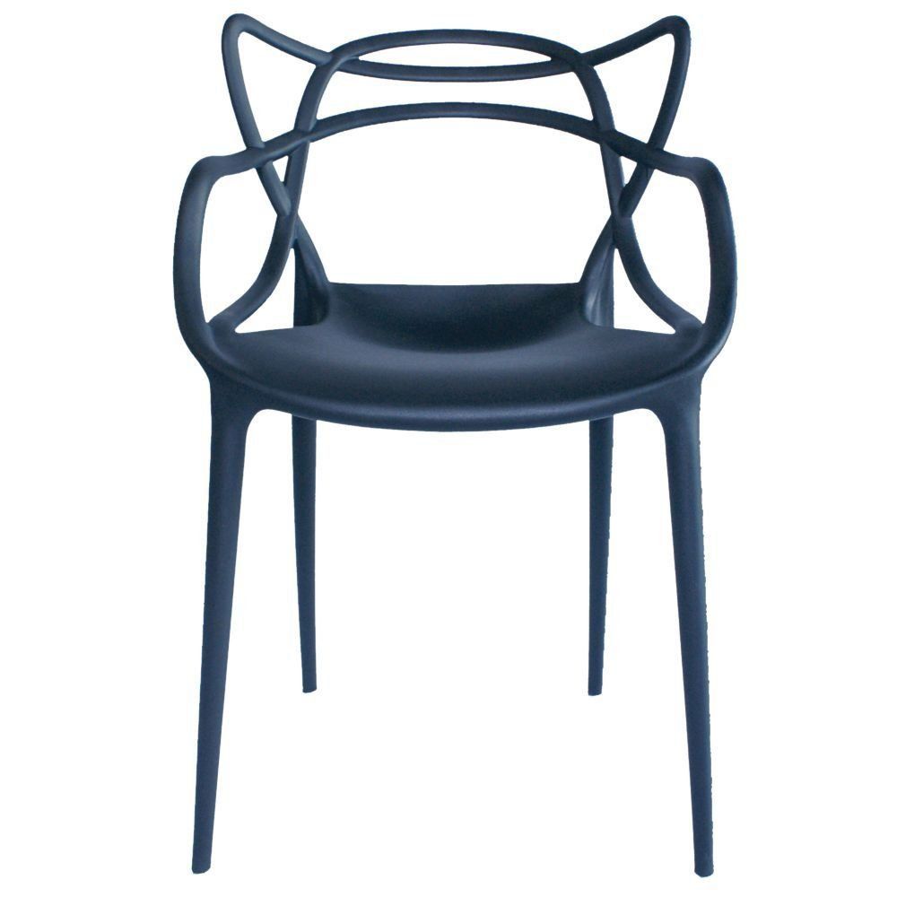 Kit 02 Cadeiras Decorativas Para Sala de Jantar Amsterdam F03 Preto - Lyam Decor