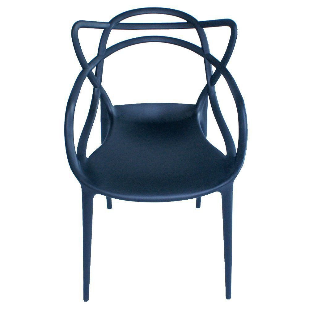 Kit 02 Cadeiras Decorativas Para Sala de Jantar Amsterdam F03 Preto - Lyam Decor