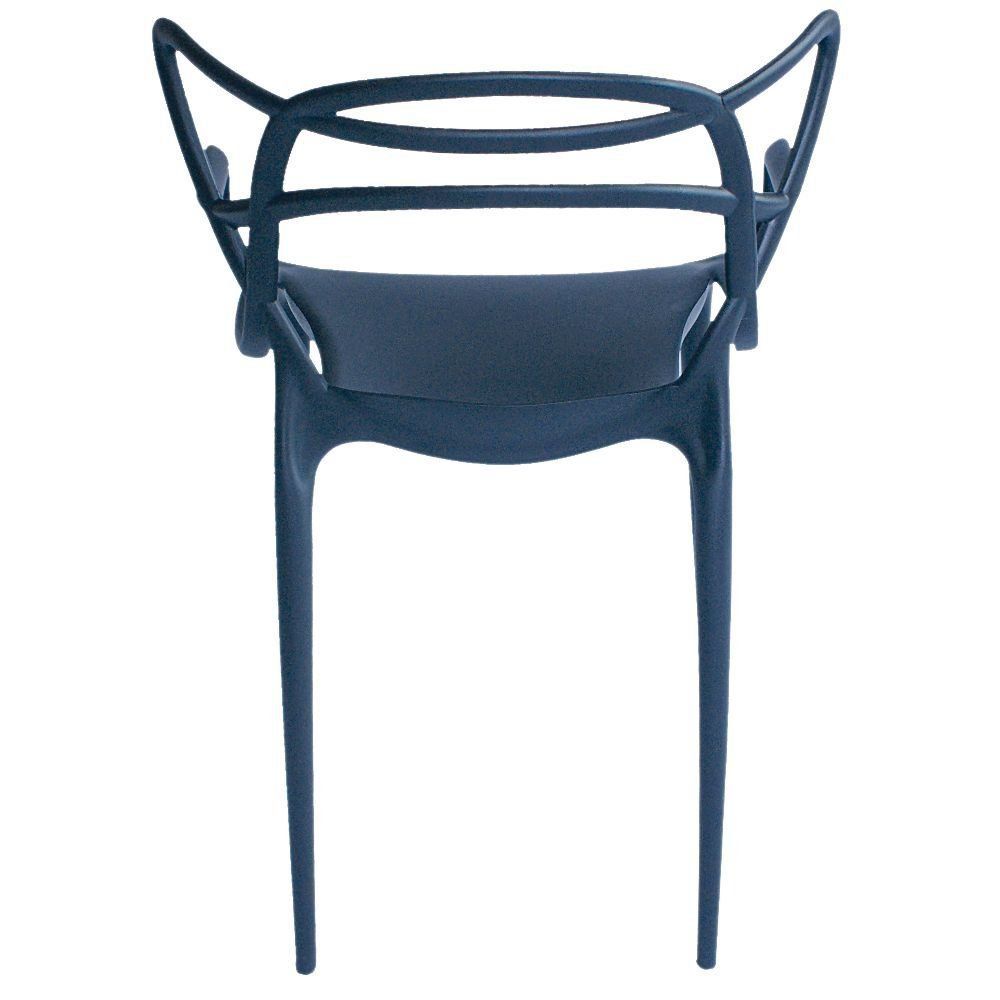 Kit 02 Cadeiras Decorativas Para Sala de Jantar Amsterdam F03 Preto - Lyam Decor
