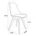 Kit 02 Cadeiras Decorativas Para Sala de Jantar Ayla Com Base de Madeira E01 Branco - Lyam Decor
