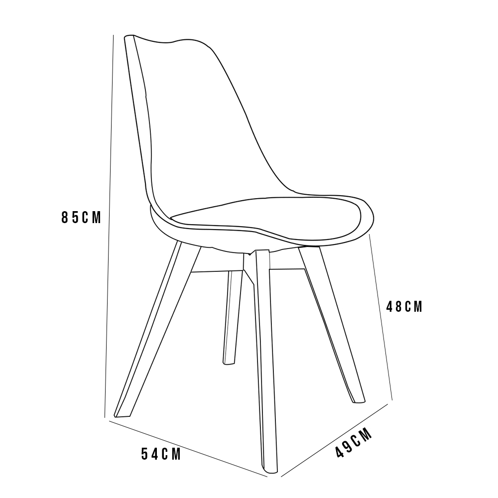 Kit 02 Cadeiras Decorativas Para Sala de Jantar Ayla Com Base de Madeira E01 Branco - Lyam Decor