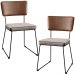 Kit 02 Cadeiras Decorativas Sala De Jantar Allana L02 Couríssimo Marrom Linho Bege - Lyam Decor
