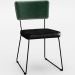 Kit 02 Cadeiras Decorativas Sala Jantar Allana L02 Facto Verde Musgo Couríssimo Preto - Lyam Decor