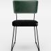 Kit 02 Cadeiras Decorativas Sala Jantar Allana L02 Facto Verde Musgo Couríssimo Preto - Lyam Decor