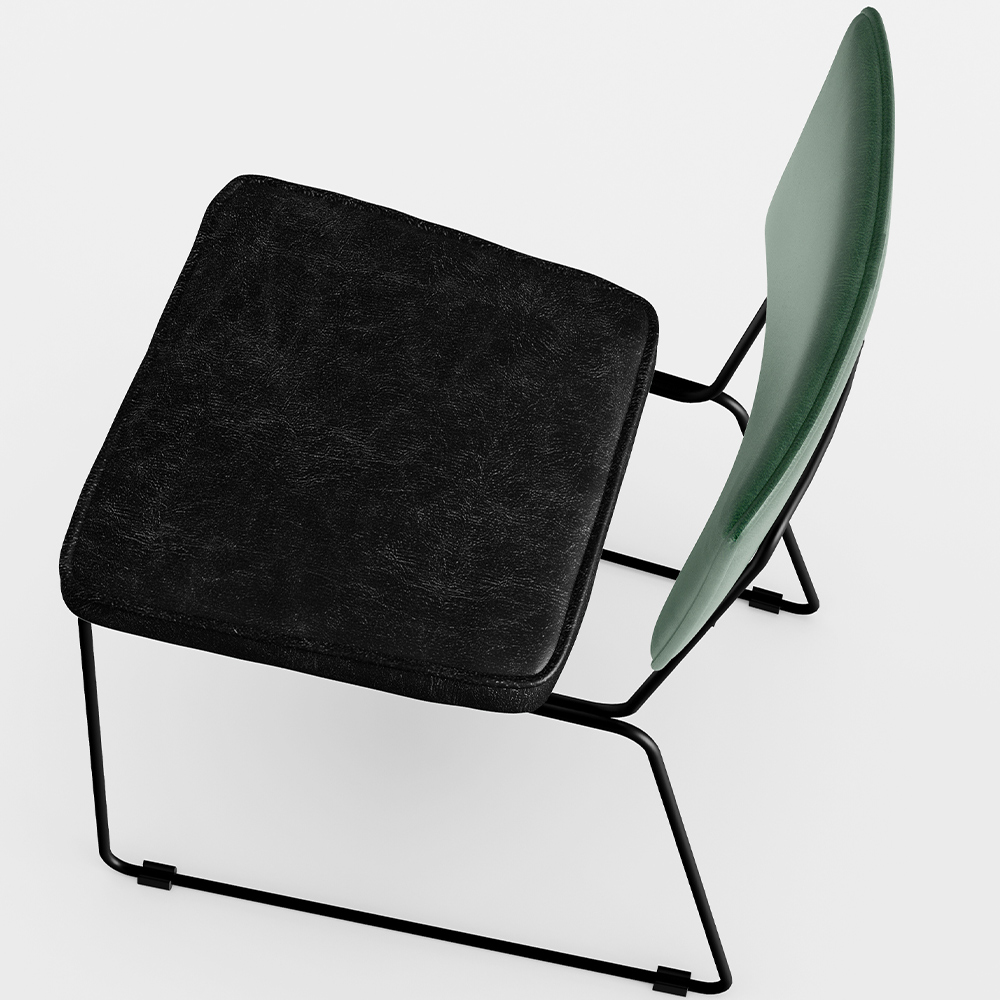 Kit 02 Cadeiras Decorativas Sala Jantar Allana L02 Facto Verde Musgo Couríssimo Preto - Lyam Decor