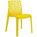 Kit 02 Cadeiras Decorativas Sala de Jantar Gruvyer F03 Amarelo - Lyam Decor