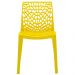 Kit 02 Cadeiras Decorativas Sala de Jantar Gruvyer F03 Amarelo - Lyam Decor
