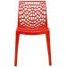 Kit 02 Cadeiras Decorativas Sala de Jantar Gruvyer F03 Vermelho - Lyam Decor