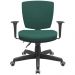 Kit 02 Cadeiras Escritório Executiva Office Giratória Preto Baixa Flexi P03 Poliéster Verde - Lyam