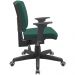 Kit 02 Cadeiras Escritório Executiva Office Giratória Preto Baixa Flexi P03 Poliéster Verde - Lyam