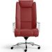 Kit 02 Cadeiras Escritório Presidente Executiva New Onix F02 Tecido Sintético Vermelho - Lyam Decor