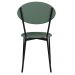Kit 02 Cadeiras Estofada Para Sala de Jantar Azuri Preto C01 Courino Verde Sálvia - Lyam Decor