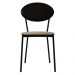 Kit 02 Cadeiras Estofada Para Sala de Jantar Azuri Preto C01 Linho Areia Courino Preto - Lyam Decor