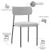 Kit 02 Cadeiras Estofadas Para Sala De Jantar Melina L02 Bouclê Cinza - Lyam Decor