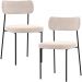 Kit 02 Cadeiras Estofadas Para Sala De Jantar Melina L02 Suede Bege - Lyam Decor