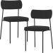 Kit 02 Cadeiras Estofadas Para Sala De Jantar Melina L02 Suede Preto - Lyam Decor