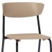 Kit 02 Cadeiras Fixa Base Preta Empilhável Bit  F02 Nude - Lyam Decor