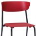 Kit 02 Cadeiras Fixa Base Preta Empilhável Bit F02 Vermelho - Lyam Decor