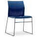 Kit 02 Cadeiras Fixa Base Preta Empilhável Connect F02 Azul Marinho - Lyam Decor