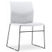 Kit 02 Cadeiras Fixa Base Preta Empilhável Connect F02 Branco - Lyam Decor
