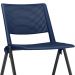 Kit 02 Cadeiras Fixa Base Preta Empilhável Up F02 Azul Marinho - Lyam Decor