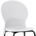 Kit 02 Cadeiras Fixa Base Preta Luna F02 Branco - Lyam Decor