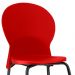 Kit 02 Cadeiras Fixa Base Preta Luna F02 Vermelho - Lyam Decor