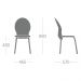 Kit 02 Cadeiras Fixa Base Preta Luna F02 Vermelho - Lyam Decor