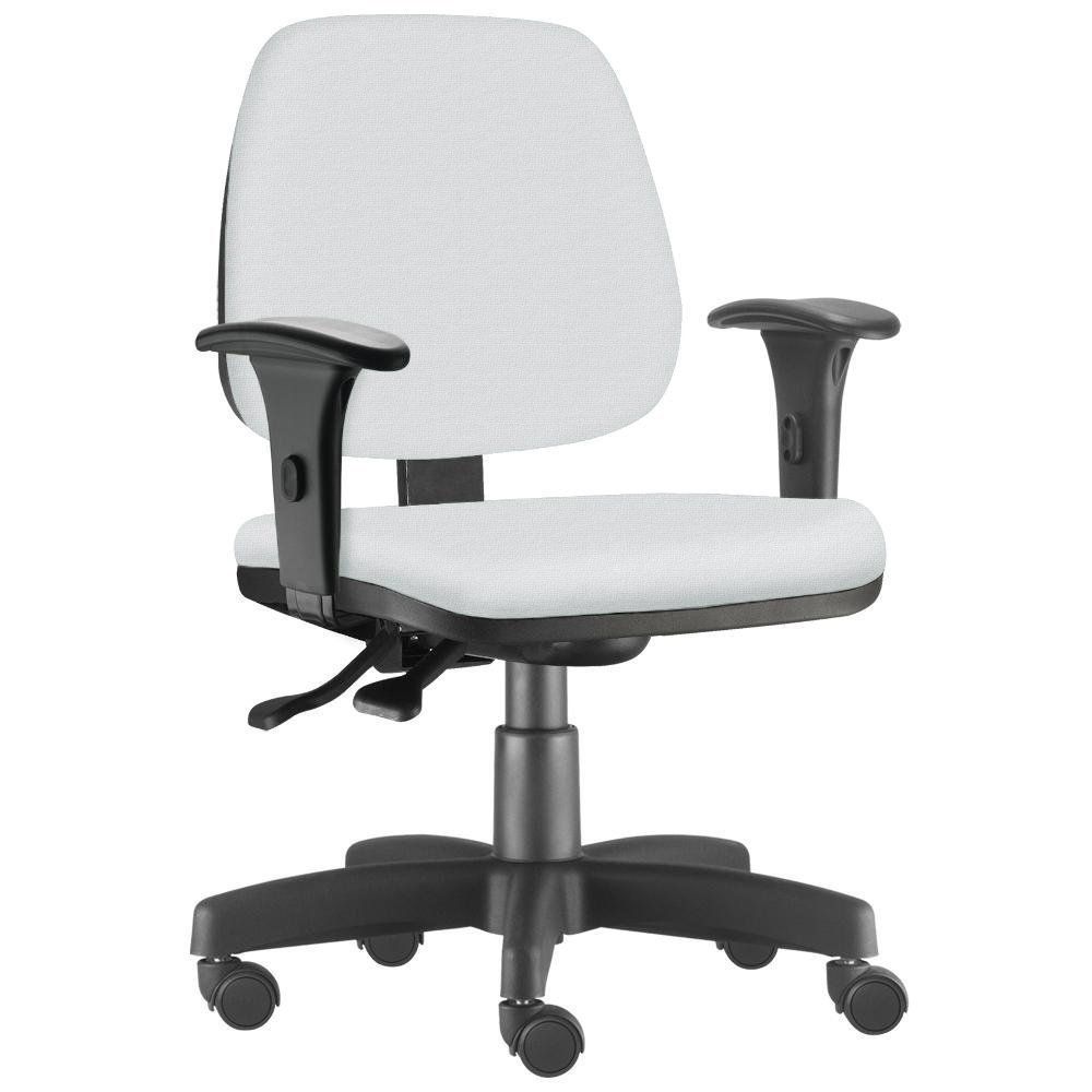 Kit 02 Cadeiras Giratória Job L02 Executiva Ergonômica Escritório Couro Sintético Branco - Lyam Decor