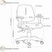 Kit 02 Cadeiras Giratória Job L02 Executiva Ergonômica Escritório Couro Sintético Preto - Lyam Decor